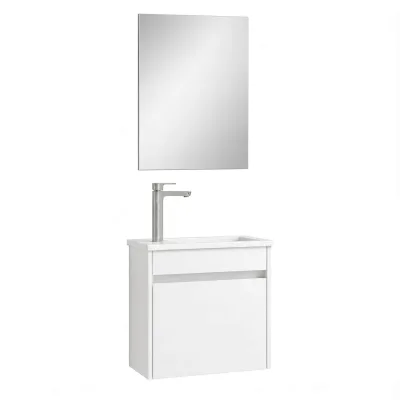 VCM 3-tlg Set, Waschplatz für Gäste WC, schmales Gästebad, Waschtisch Toilette, Badmöbel Badezimmer Set - Hagolo