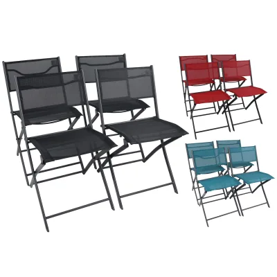 Gardenson Gartenklappstuhl-Set Türkis 45x79x46 cm