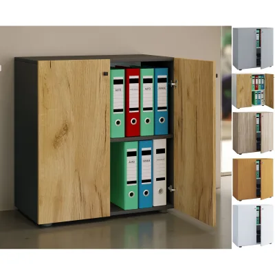 Mid.you Aktenschrank Eiche 70x74x39 cm