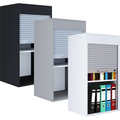 Mid.you Aktenschrank Schwarz 50x93x40 cm