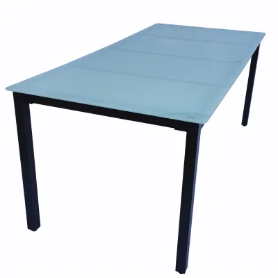 Gardenson Gartentisch Schwarz 80x73x140 cm