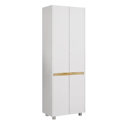 Mid.you Hochschrank Cosila Weiß, Honigeiche 57x165x33 cm