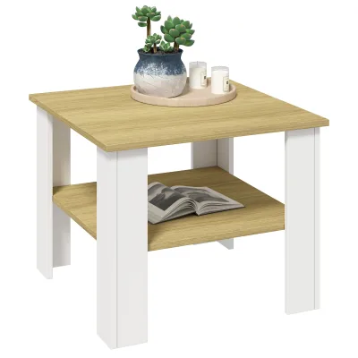 Livetastic Couchtisch Anthrazit, Honigeiche 55x44x55 cm