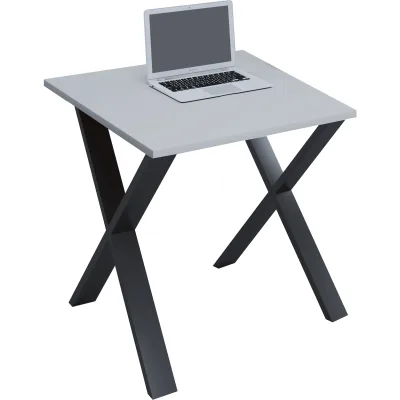 VCM Holz Schreibtisch   H. 76 x B. 140 x T. 50 cm   Computertisch schlicht   Füße aus hochwertigem Metall   Arbeitstisch   Büromöbel - Lona X