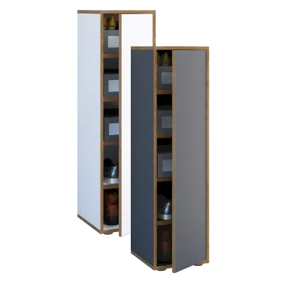 Mid.you Schuhschrank Anthrazit, Honigeiche 30x110x33 cm