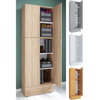 Mid.you Schuhschrank Grau 70x200x39 cm