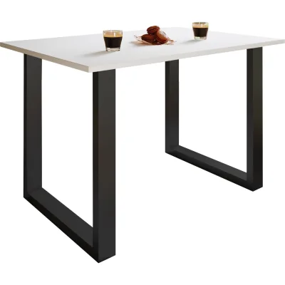 Mid.you Esstisch Anthrazit, Silber 80x76x140 cm
