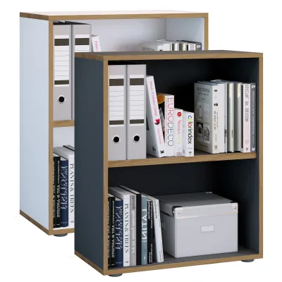P & B Aktenregal Salia Anthrazit, Honigeiche 60x74x33 cm