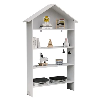 VCM Holzregal stehend   platzsparendes Kinder Regal   Maße: H. 89 x B. 63 x T. 35 cm   Elegantes Regal   Aufbewahrungsregal   Bücherregal   Standregal – Malusa
