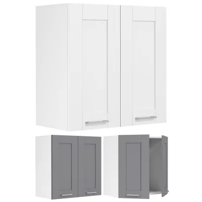VCM Küchenschrank hängend   Maße ca. H. 60 x B. 60 x T. 31 cm   Hängeschrank mit Drehtür und zwei Fächern im Landhaus Stil   Küchenmöbel - Colura