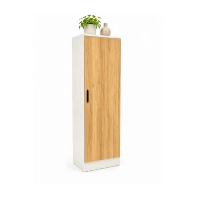 Mid.you Aktenschrank Weiß, Honigeiche 52x114x32 cm