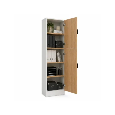 Mid.you Aktenschrank Anthrazit, Honigeiche 52x183x32 cm