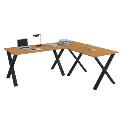 VCM VCM Holz Schreibtisch   Eckschreibtisch schlicht   190x190   L Form links oder rechts   Arbeitstisch Platte 50 cm tief  Computertisch Büromöbel - Lona X