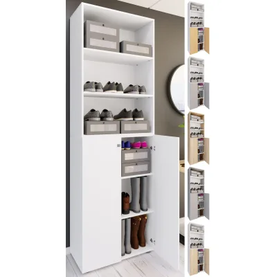 Mid.you Schuhschrank Lona Sonoma Eiche 70x220x40 cm