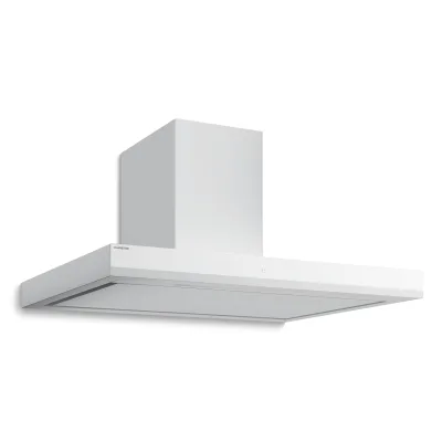 Velaire Dunstabzugshaube   Edel, minimalistisch, kraftvoll   Energieklasse A++   595 m³/h   90 cm Weiß
