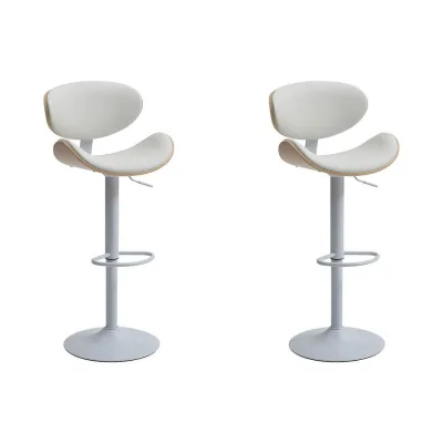 Vente-Unique Barhocker Weiß 49.5x111x46 cm