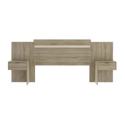 Vente-Unique Bettkopfteil Eiche 252x106x39.5 cm
