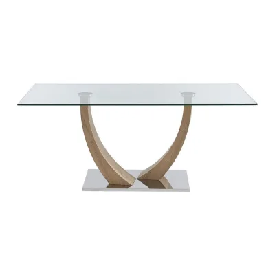 Vente-Unique Esstisch Transparent 180x75x90 cm