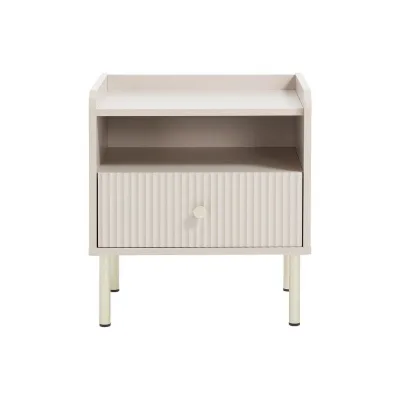 Vente-Unique Nachttisch Beige 50x54x40 cm