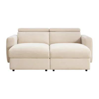 Vente-Unique Relaxsofa Beige 196x78x175 cm