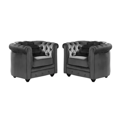 Vente-Unique Sessel Anthrazit 82x72x78 cm