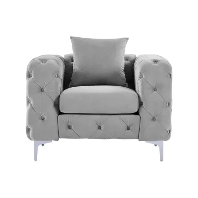 Vente-Unique Sessel Hellgrau 106x76x91 cm