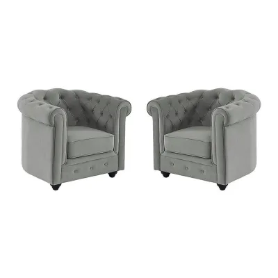 Vente-Unique Sessel Hellgrau 82x72x78 cm
