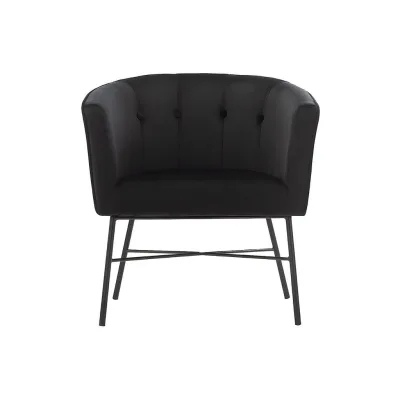 Vente-Unique Sessel Schwarz 70x74x62 cm