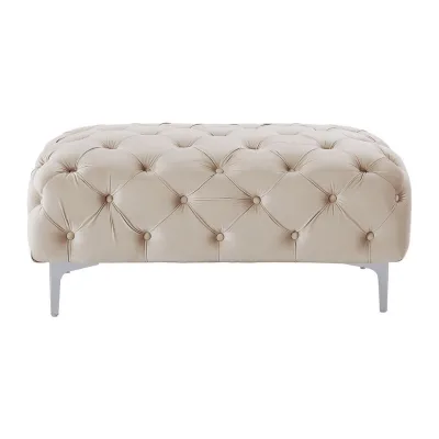 Vente-Unique Sitzhocker Beige 103x44x62 cm