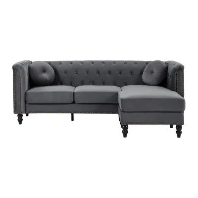 Vente-Unique Sofa Anthrazit 222x78x144 cm
