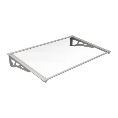 Vente-Unique Türvordach Grau 150x22x90 cm