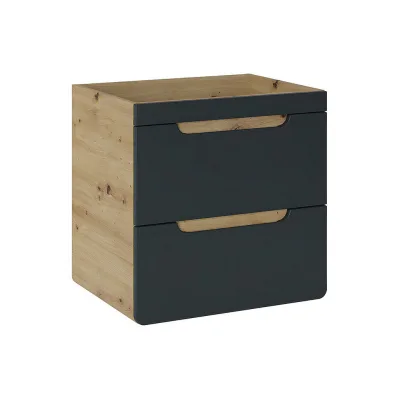 Vente-Unique Waschbeckenunterschrank Anthrazit, Natur 60x59x46 cm