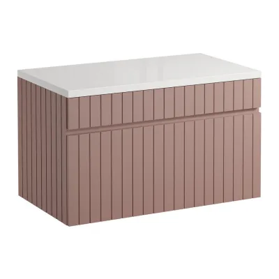 Vente-Unique Waschbeckenunterschrank Hellrosa 80x46x46 cm