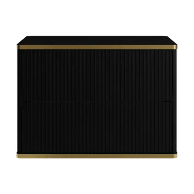 Vente-Unique Waschbeckenunterschrank Schwarz 80x54x47 cm
