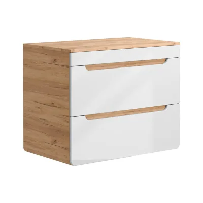 Vente-Unique Waschbeckenunterschrank Weiß 80x59x46 cm