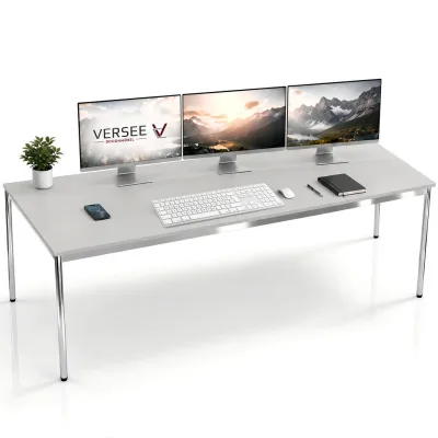 Versee Schreibtisch Grau 100x75.5x180 cm