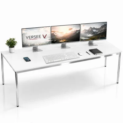 Versee Schreibtisch Weiß 100x75.5x200 cm