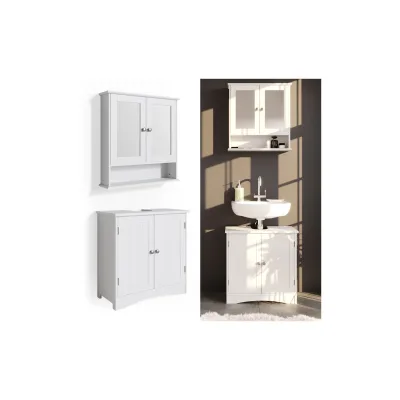 Vicco Badmöbel-Set Grau 60x60x30 cm