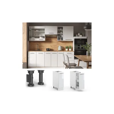 Vicco Apothekerschrank Weiß Hochglanz, Anthrazit 30x82x51.6 cm