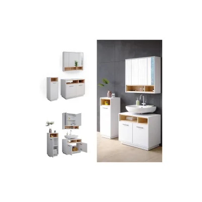 Vicco Badmöbel-Set Weiß 80x64x40 cm