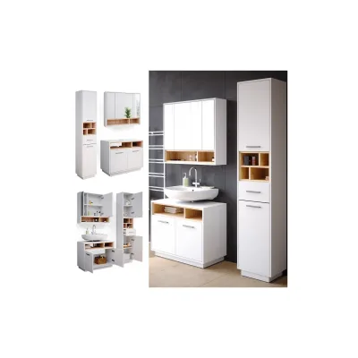 Vicco Badmöbel-Set Weiß 80x64x40 cm