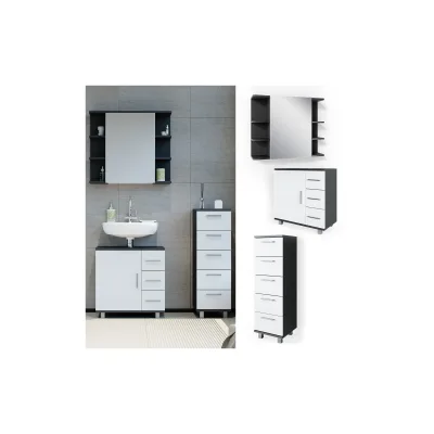 Vicco Badmöbel-Set Anthrazit 60x60.8x33 cm