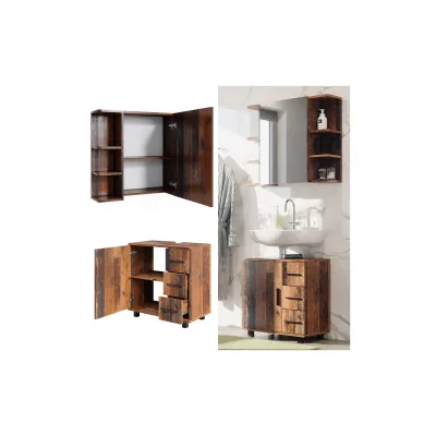 Vicco Badmöbel-Set Wildeiche 60x60.8x33 cm