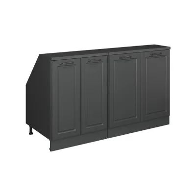 Vicco Dachschrägenschrank-Set Anthrazit, Anthrazit 140x83.8x60 cm