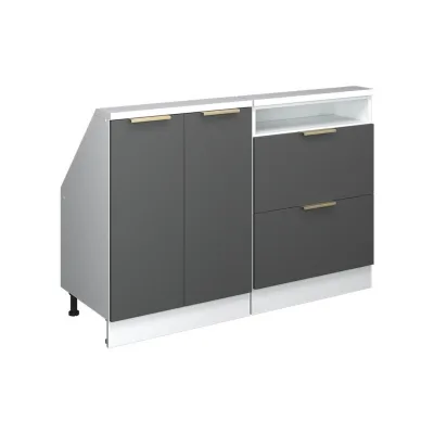 Vicco Dachschrägenschrank-Set Anthrazit, Weiß 120x83.8x46 cm