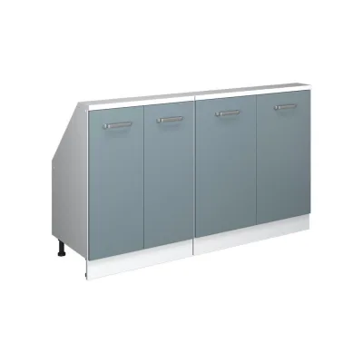 Vicco Dachschrägenschrank-Set Blaugrau, Weiß 140x83.8x46 cm
