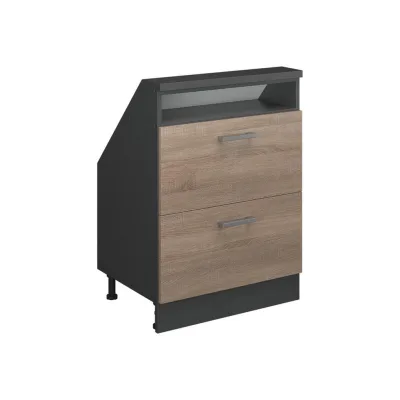 Vicco Dachschrägenschrank Sonoma Eiche, Anthrazit 60x83.8x46 cm