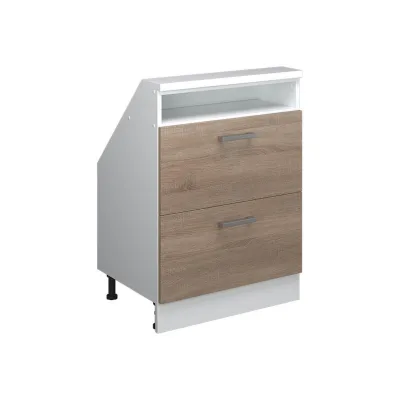 Vicco Dachschrägenschrank Sonoma Eiche, Weiß 60x83.8x46 cm