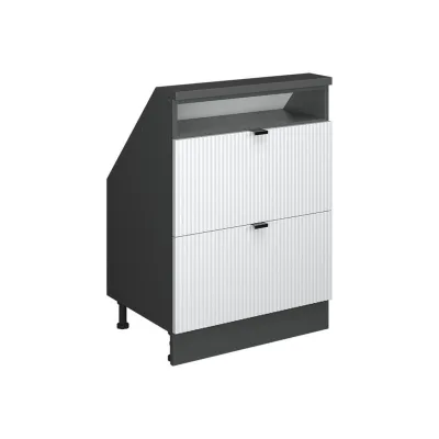 Vicco Dachschrägenschrank Weiß, Anthrazit 60x83.8x46 cm