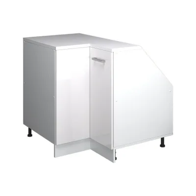 Vicco Dachschrägenschrank Weiß Hochglanz, Weiß 75.6x83.8x60 cm